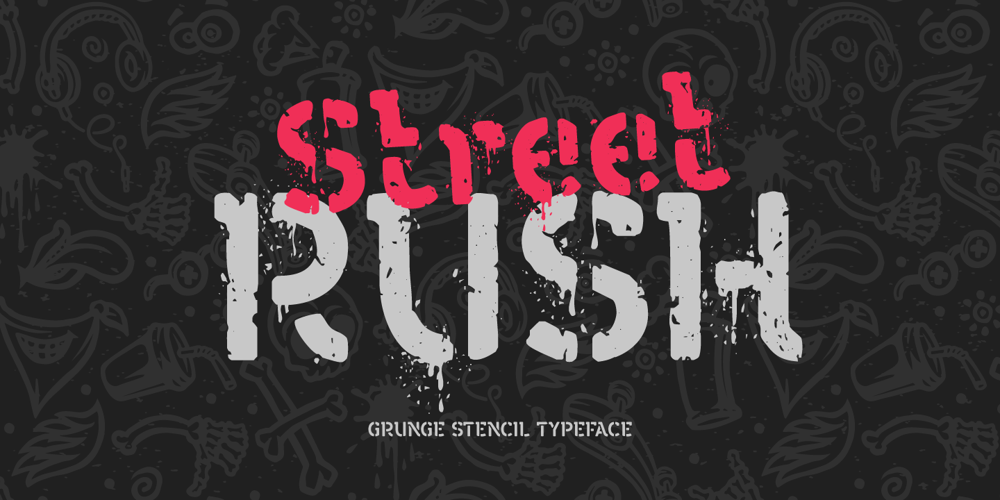 Beispiel einer Street Rush-Schriftart #7